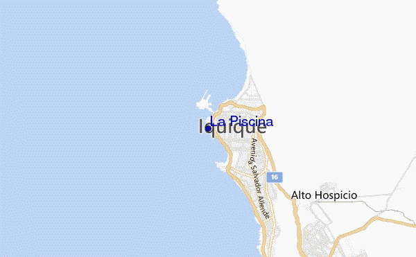 mapa de localização de La Piscina