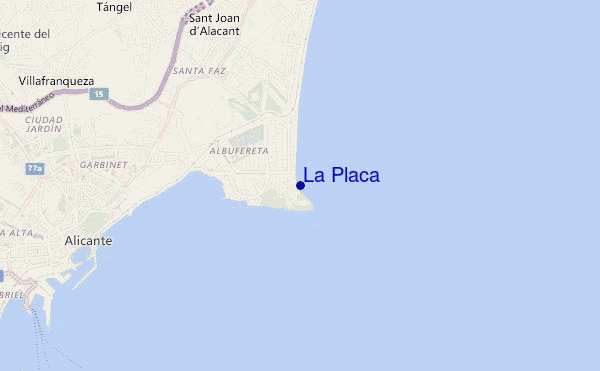 mapa de localização de La Placa