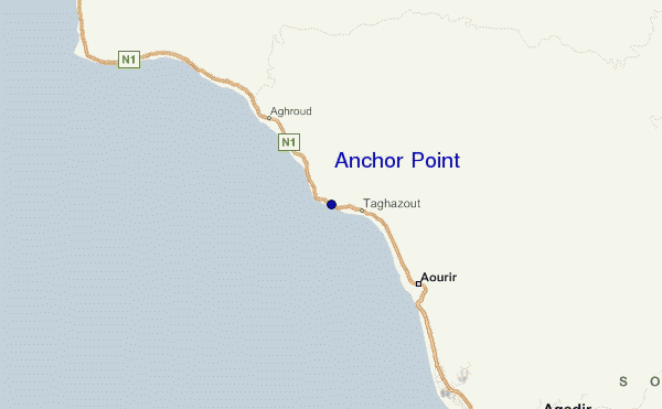 mapa de localização de Anchor Point