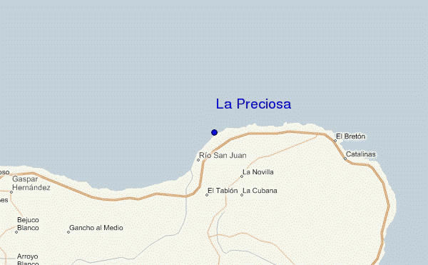 mapa de localização de La Preciosa