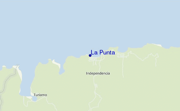 mapa de localização de La Punta