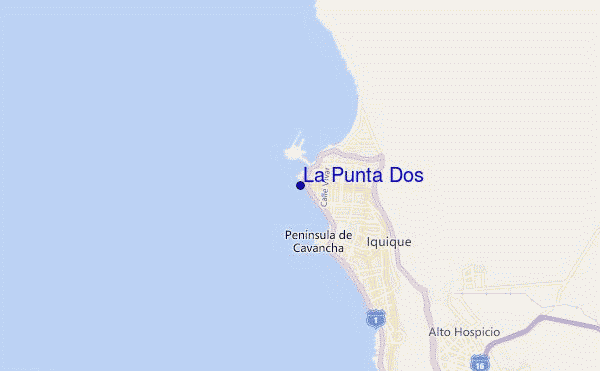 mapa de localização de La Punta Dos