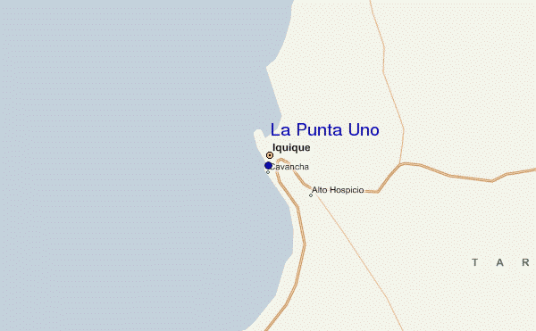 mapa de localização de La Punta Uno