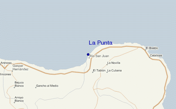 mapa de localização de La Punta