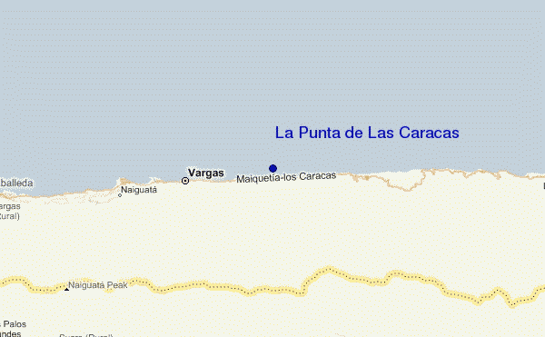 mapa de localização de La Punta de Las Caracas