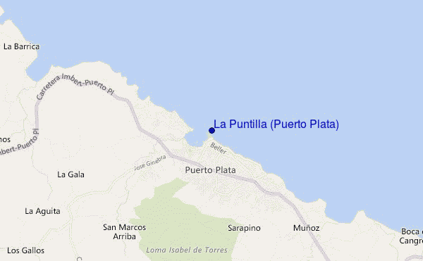mapa de localização de La Puntilla (Puerto Plata)