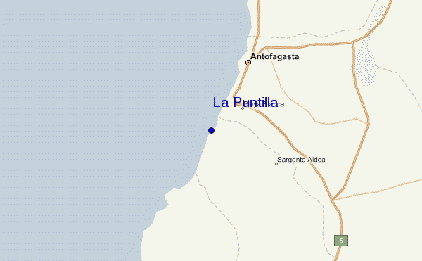 mapa de localização de La Puntilla
