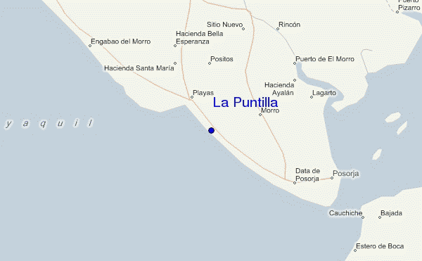 mapa de localização de La Puntilla