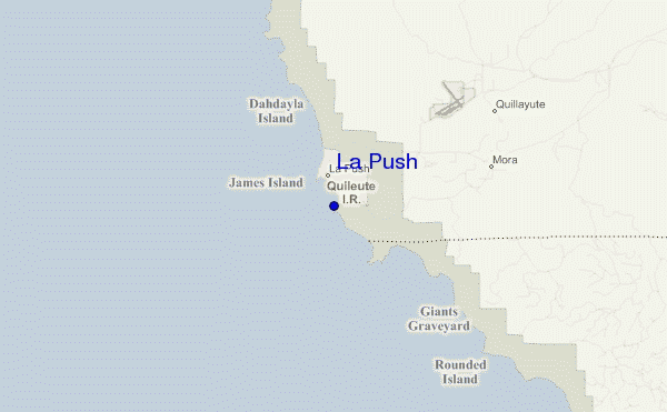 mapa de localização de La Push