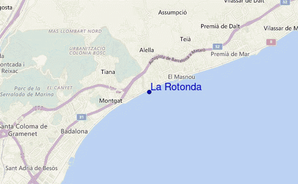 mapa de localização de La Rotonda