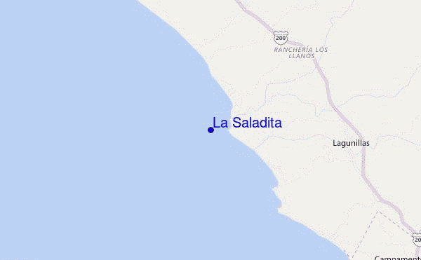 mapa de localização de La Saladita
