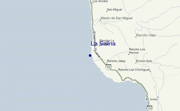 mapa de localização de La Salina