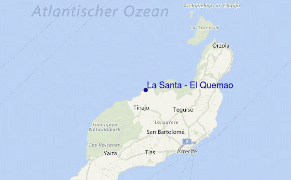 La Santa - El Quemao Location Map