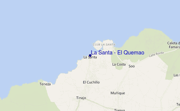 mapa de localização de La Santa - El Quemao