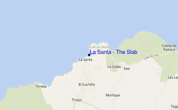mapa de localização de La Santa - The Slab