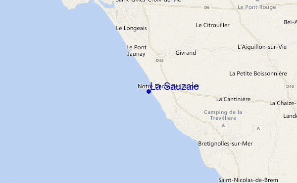 mapa de localização de La Sauzaie