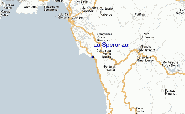 mapa de localização de La Speranza