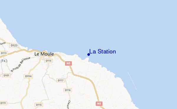 mapa de localização de La Station