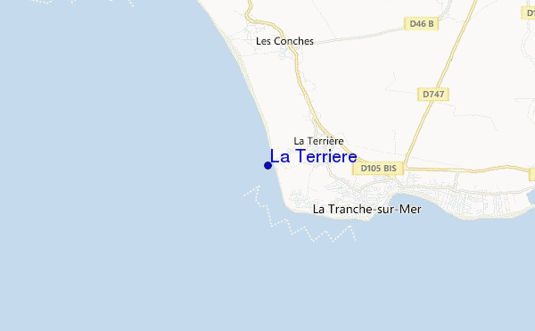 mapa de localização de La Terriere