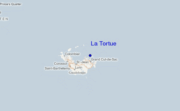 mapa de localização de La Tortue