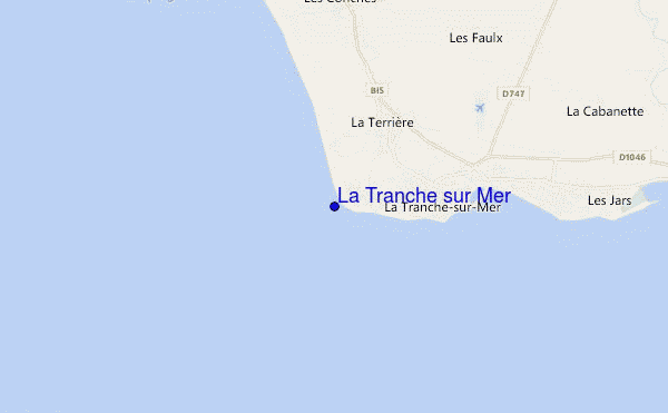 mapa de localização de La Tranche sur Mer