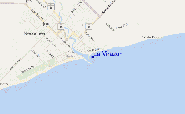mapa de localização de La Virazon
