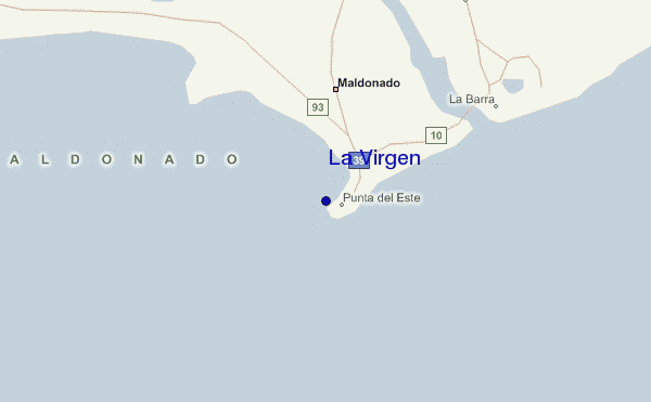 mapa de localização de La Virgen