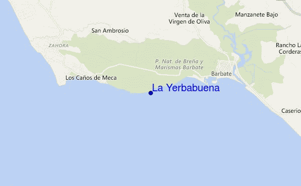 mapa de localização de La Yerbabuena