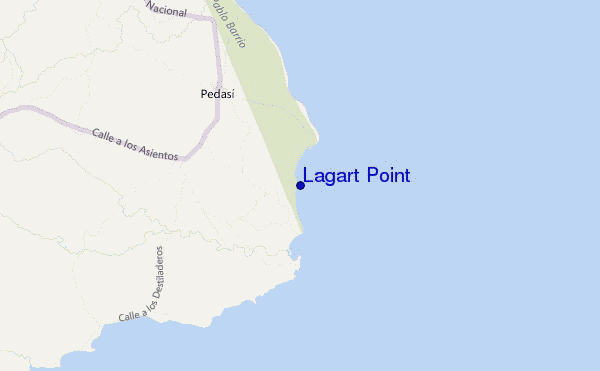 mapa de localização de Lagart Point