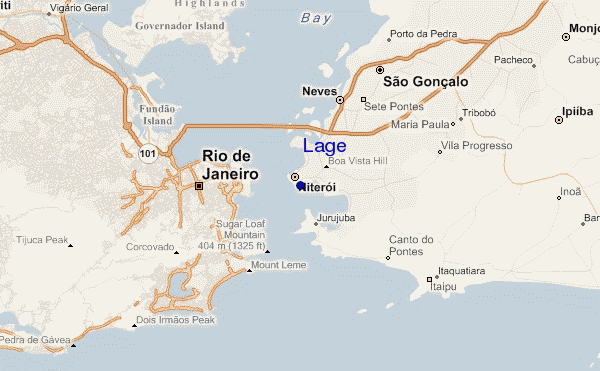mapa de localização de Lage