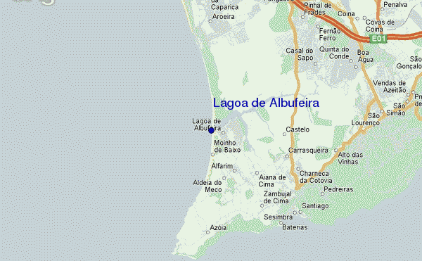 mapa de localização de Lagoa de Albufeira