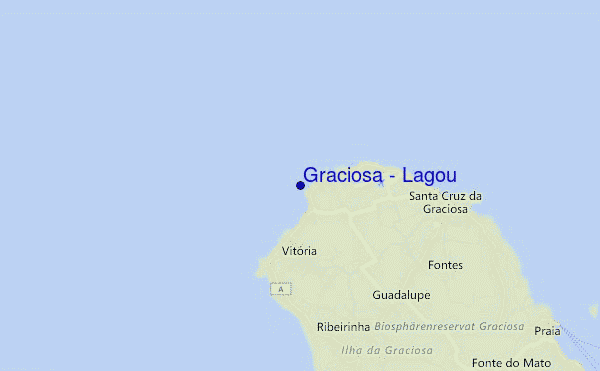 mapa de localização de Graciosa - Lagou