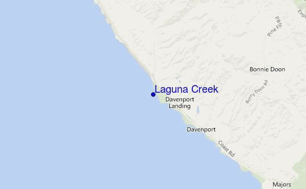 mapa de localização de Laguna Creek