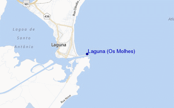 mapa de localização de Laguna (Os Molhes)