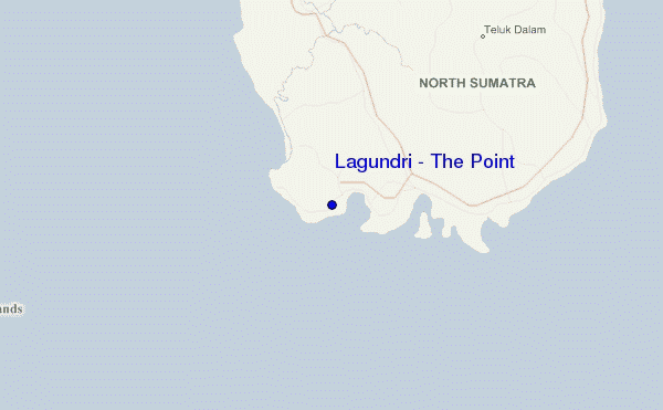 mapa de localização de Lagundri - The Point