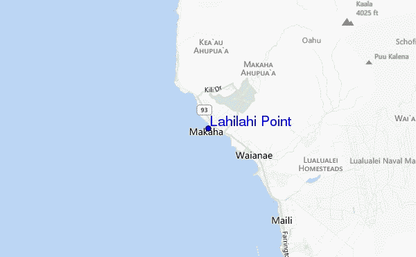 mapa de localização de Lahilahi Point