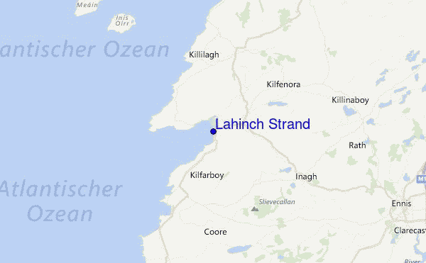 Lahinch Strand Location Map