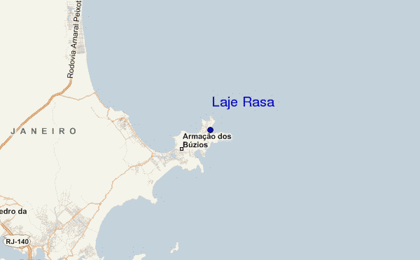 mapa de localização de Laje Rasa