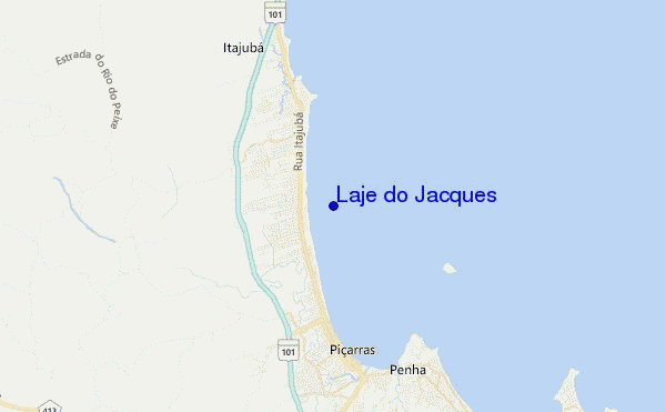 mapa de localização de Laje do Jacques