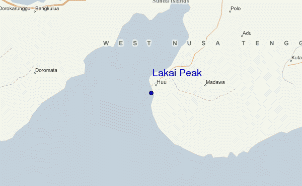 mapa de localização de Lakai Peak