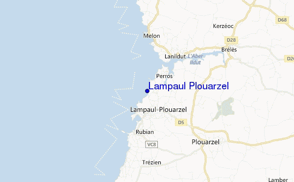 mapa de localização de Lampaul Plouarzel