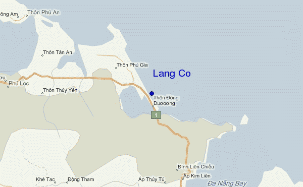 mapa de localização de Lang Co