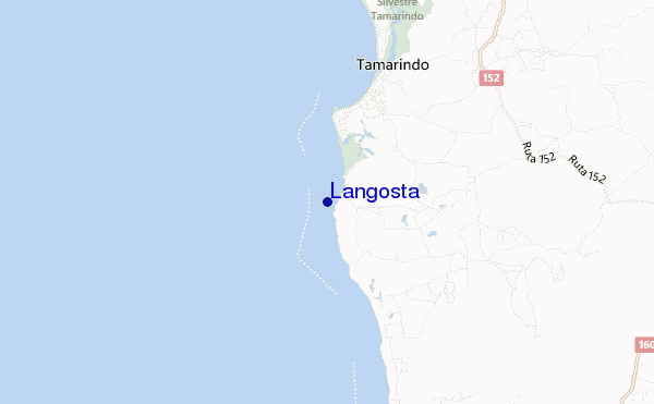mapa de localização de Langosta