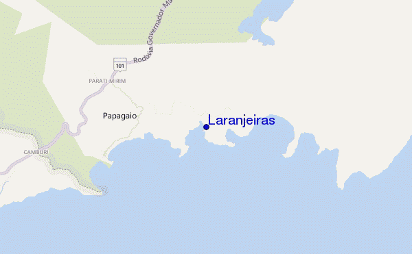 mapa de localização de Laranjeiras