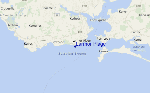 mapa de localização de Larmor Plage