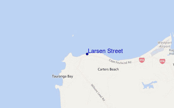 mapa de localização de Larsen Street