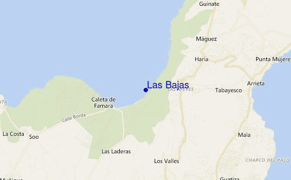 mapa de localização de Las Bajas