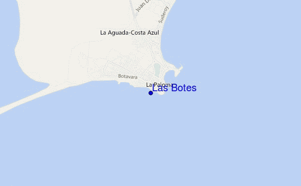 mapa de localização de Las Botes
