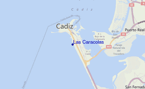 mapa de localização de Las Caracolas