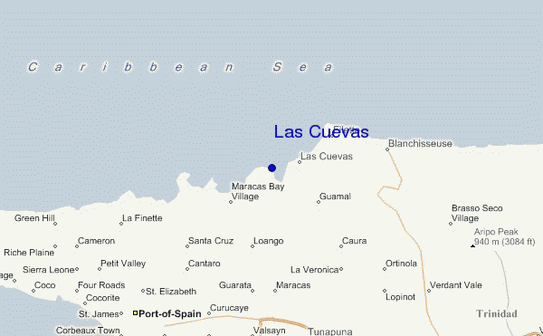 mapa de localização de Las Cuevas